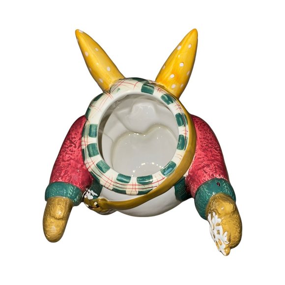 Debbie Mumm Sakura Vintage 90's Hand Painted Snowman Angel Christmas Cookie Jar - Picture 8 of 9